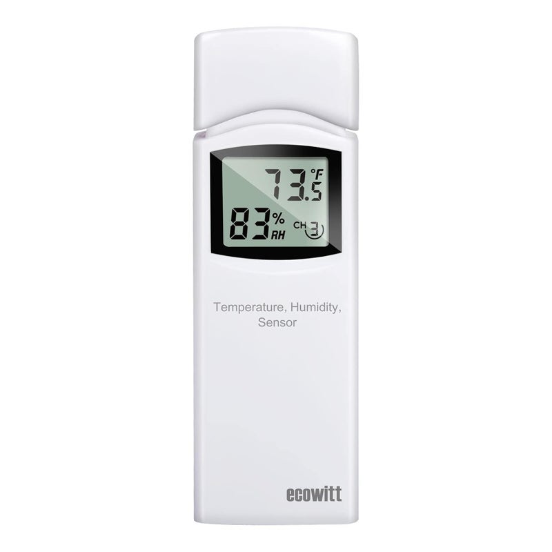 ECOWITT WN31 Wireless Multi-Channels Thermometer and Hygrometer Sensor, Temperature & Humidity Gauge with LCD Display, Dip Switches to Switch ℃/℉(Not use as Outdoor temperautre and Humidity Sensor) - Image 1